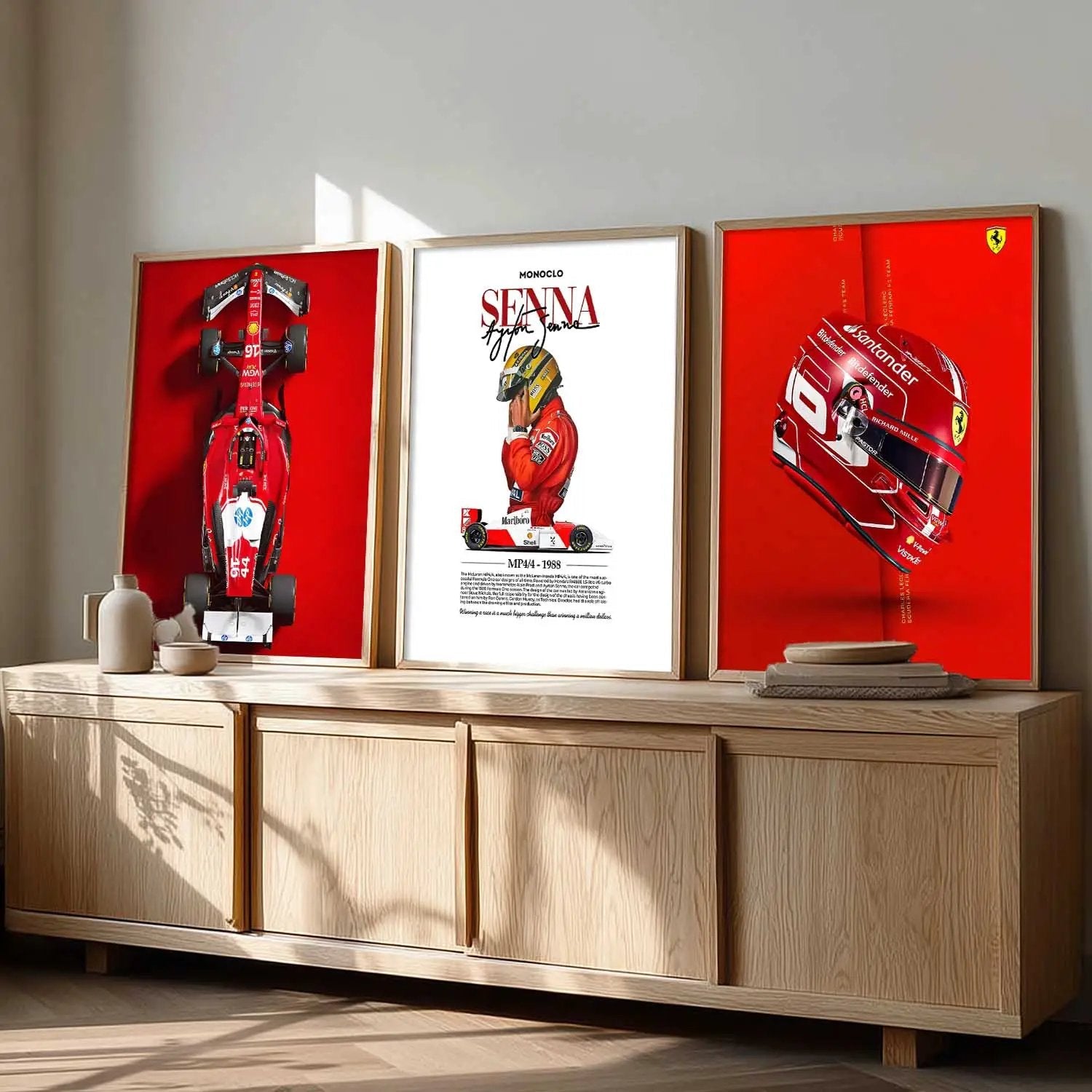 Big Formula 1 Cars Wall Art Paintings for Living Room Bedroom
