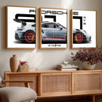 Big Porsche Cars Wall Art Paintings for Living Room Bedroom