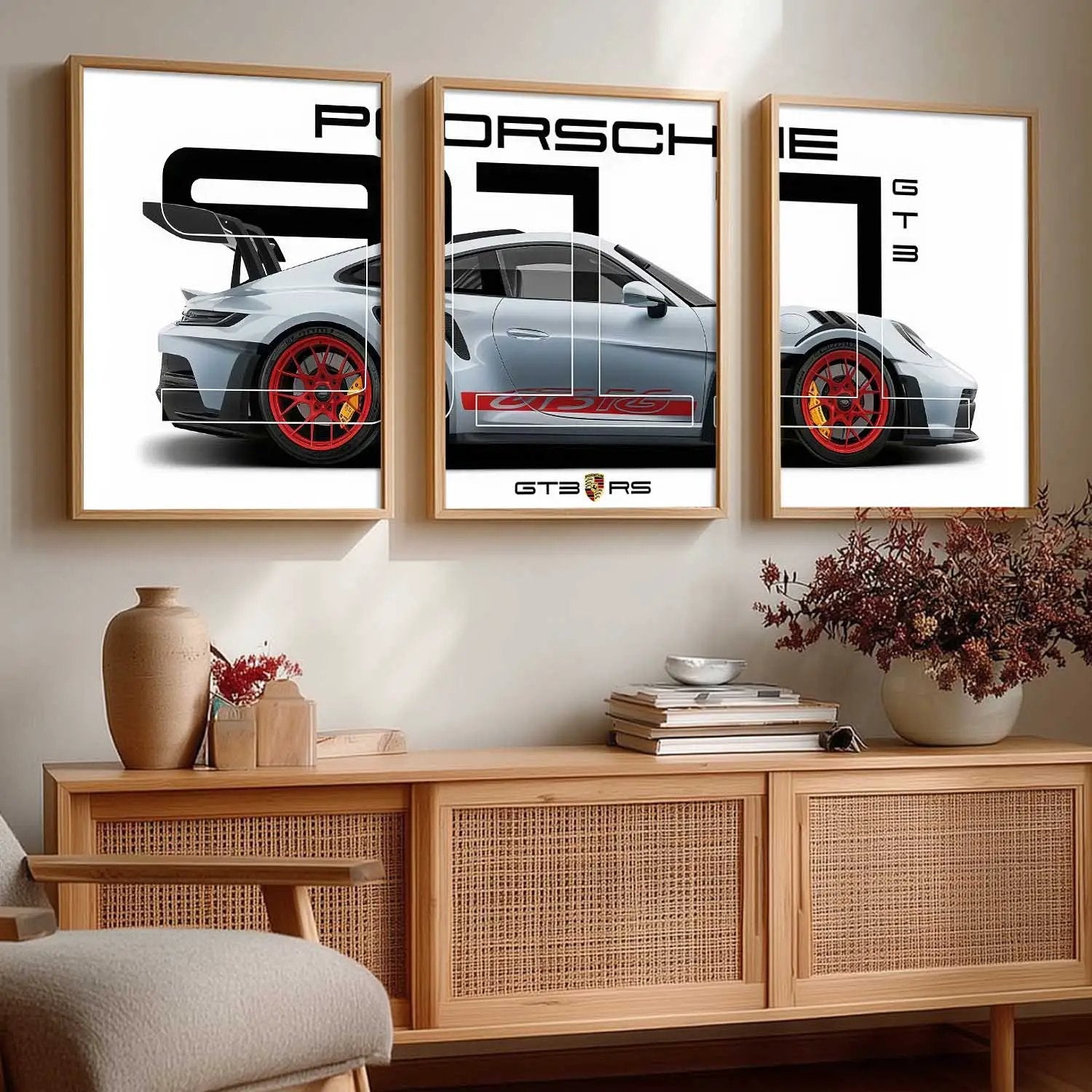Big Porsche Cars Wall Art Paintings for Living Room Bedroom