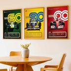 Big Formula 1 Cars Wall Art Paintings for Living Room Bedroom