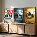 Big Formula 1 Cars Wall Art Paintings for Living Room Bedroom