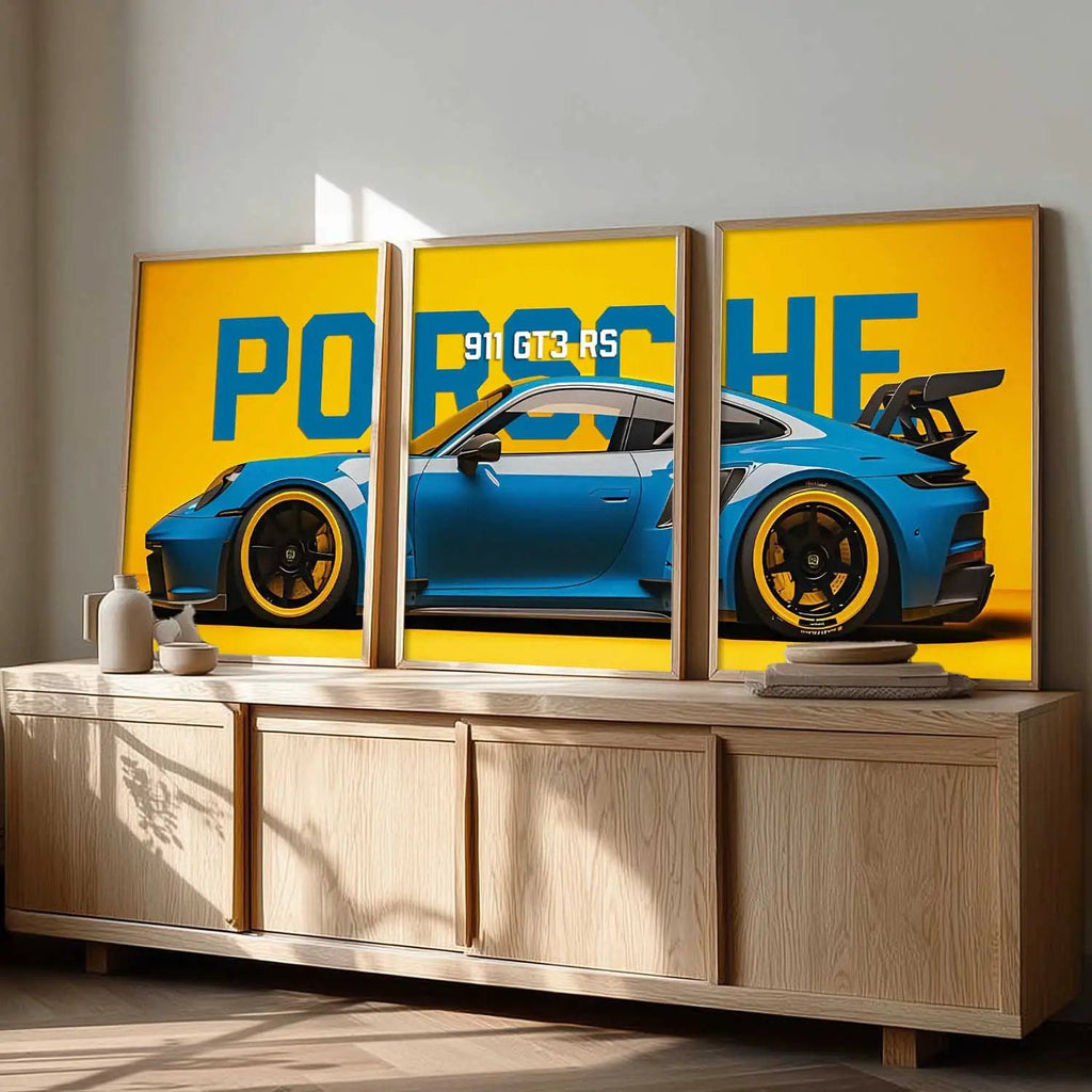 Big Porsche Cars Wall Art Paintings for Living Room Bedroom