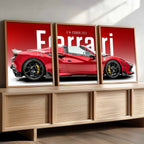 Big Farrari Car Wall Art Paintings for Living Room Bedroom