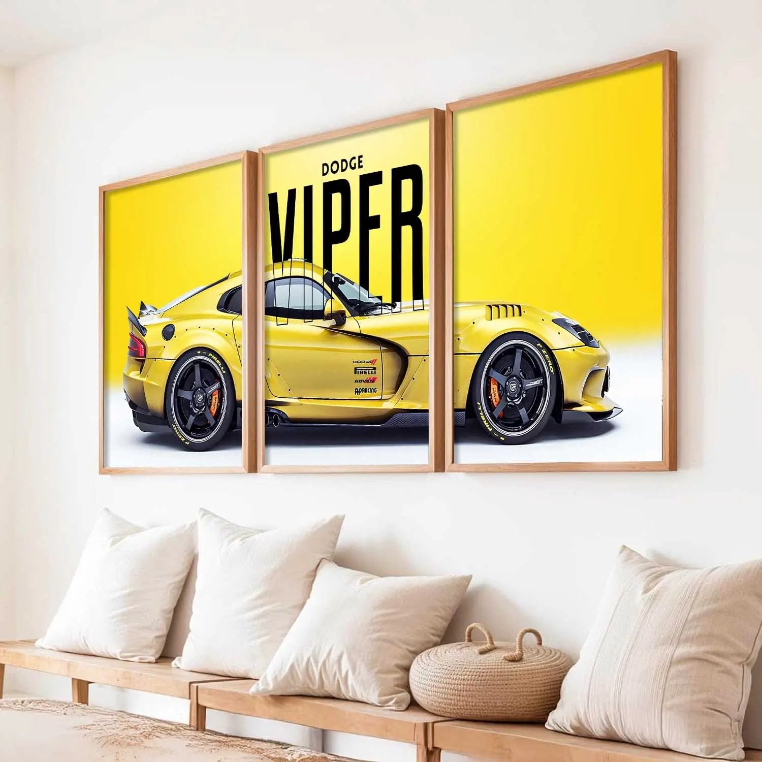 Big Dodge Viper Cars Wall Art Paintings for Living Room Bedroom