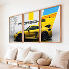 Big Porsche Cars Wall Art Paintings for Living Room Bedroom