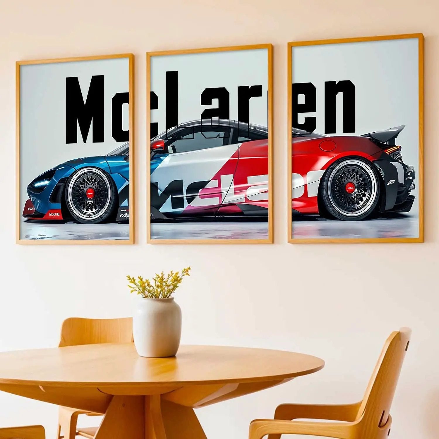 Big McLaren Car  Wall Art Paintings for Living Room Bedroom