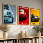 Big Porsche 911 Car Wall Art Paintings for Living Room Bedroom