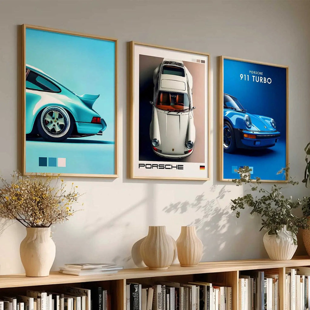 Big Porsche 911 GT3RS Cars Wall Art Paintings for Living Room Bedroom
