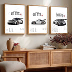 Big Porsche Cars Wall Art Paintings for Living Room Bedroom
