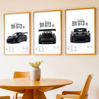 Big Porsche 911 Cars Wall Art Paintings for Living Room Bedroom