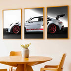 Big Porsche 911 GT3RS Car  Wall Art Paintings for Living Room Bedroom