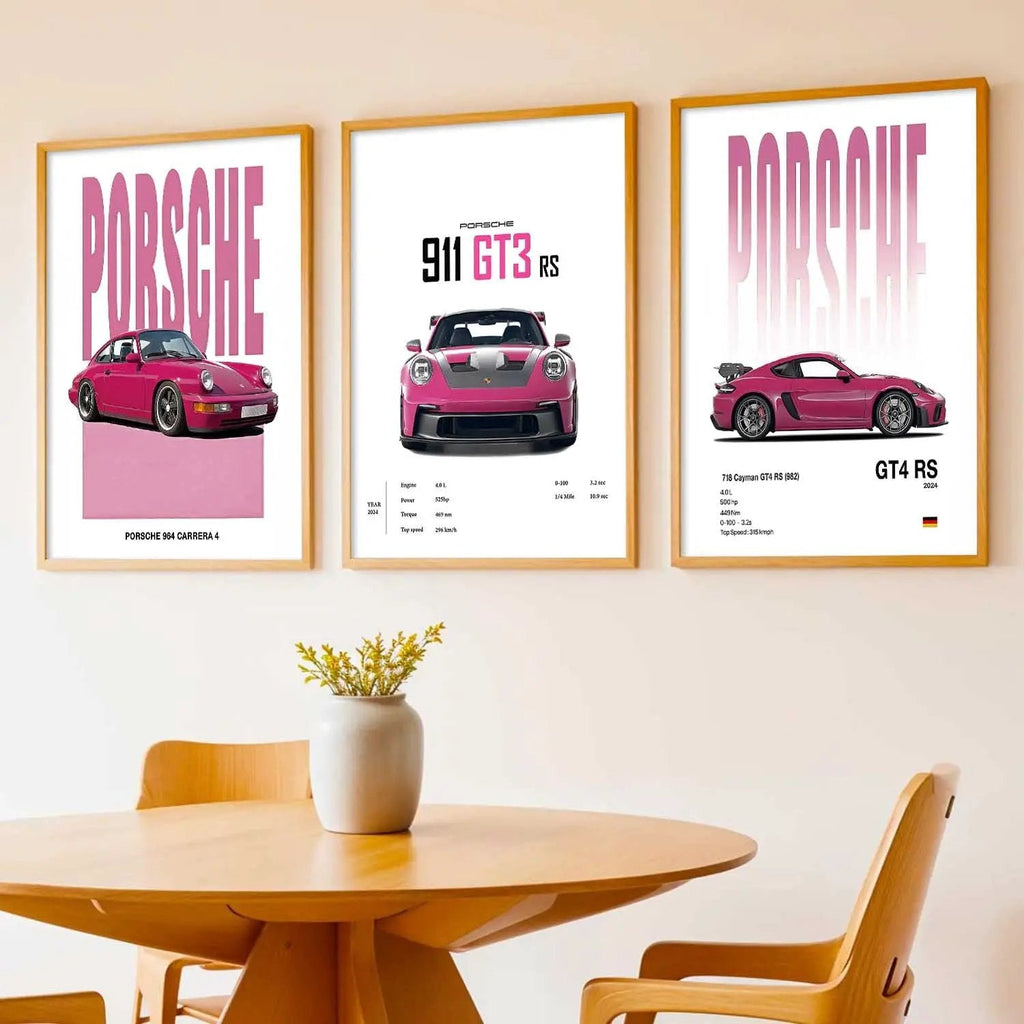 Big Porsche 911  Car  Wall Art Paintings for Living Room Bedroom