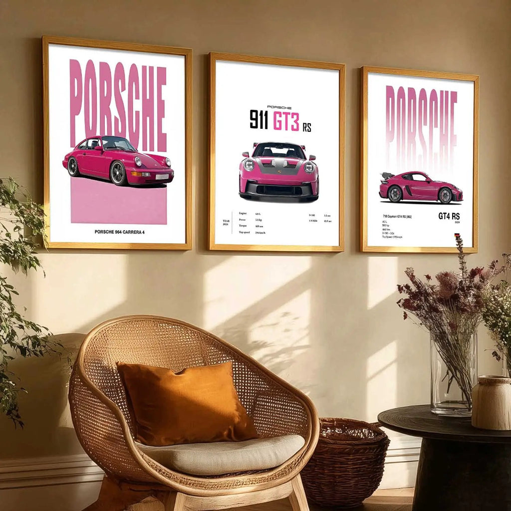 Big Porsche 911  Car  Wall Art Paintings for Living Room Bedroom
