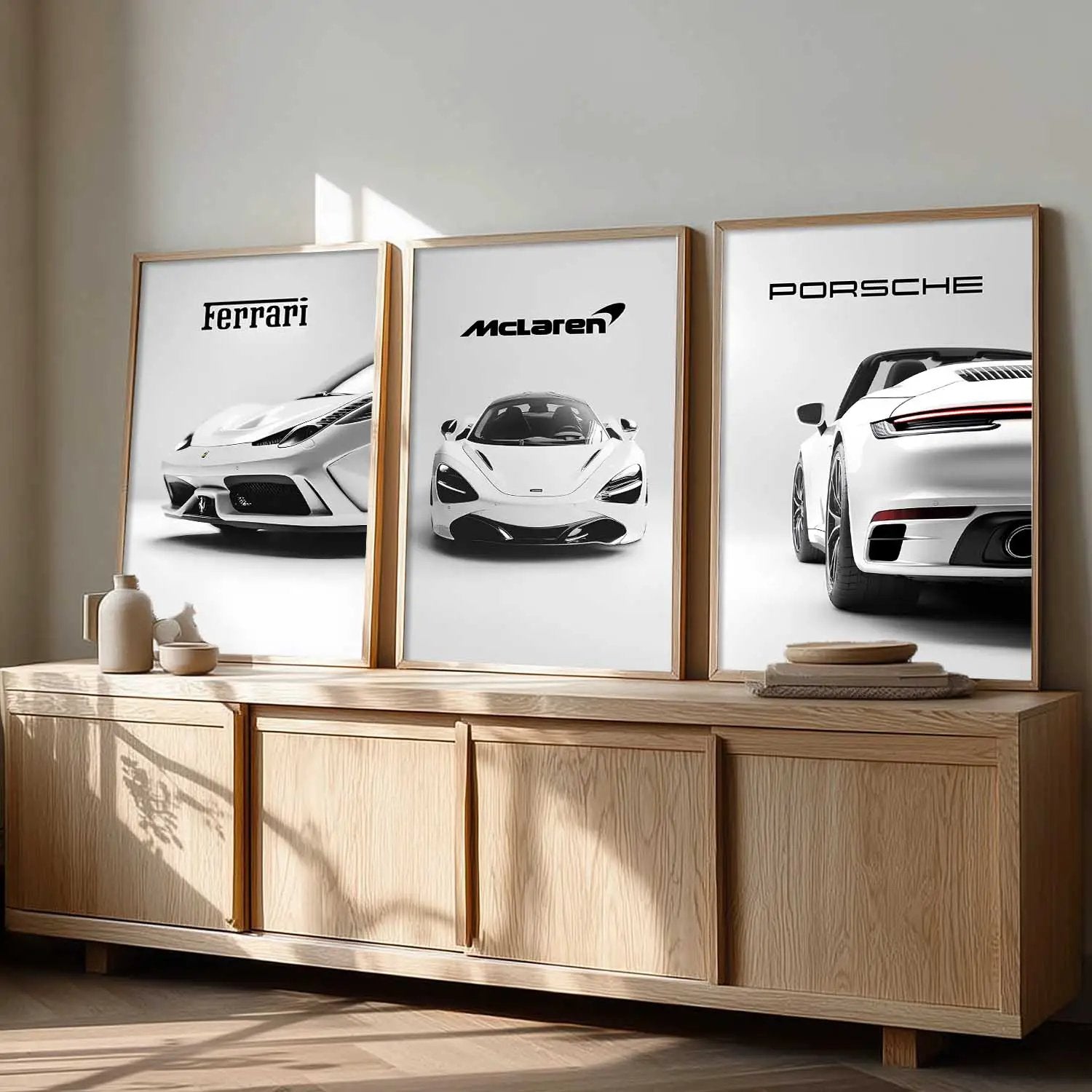 Big McLaren Ferrari Prosche Cars Wall Art Paintings for Living Room Bedroom