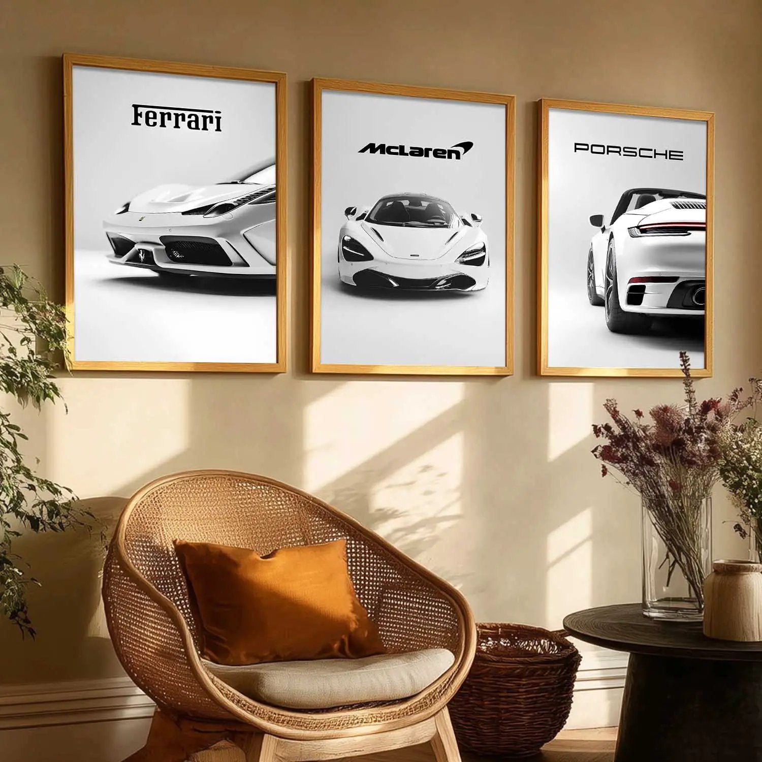 Big McLaren Ferrari Prosche Cars Wall Art Paintings for Living Room Bedroom
