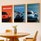 Big McLaren Pagani Aston Martin Cars Wall Art Paintings for Living Room Bedroom
