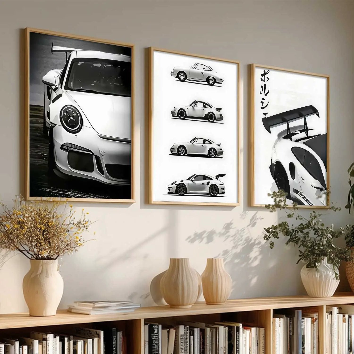 Big Porsche 911 GT3RS Cars Wall Art Paintings for Living Room Bedroom