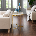 Luxury Modern Console Table | SS Metal Frame with Marble Top for Living Room