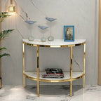 Premium Gold Stainless Steel Overlapping Cube Entryway Table (Copy)