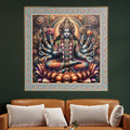 Radiance of Wealth The Goddess Laxmi Painting on Lotus for Home