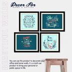 Rise and Shine Quotes Decorative Wall Hanging Frame Set of Four