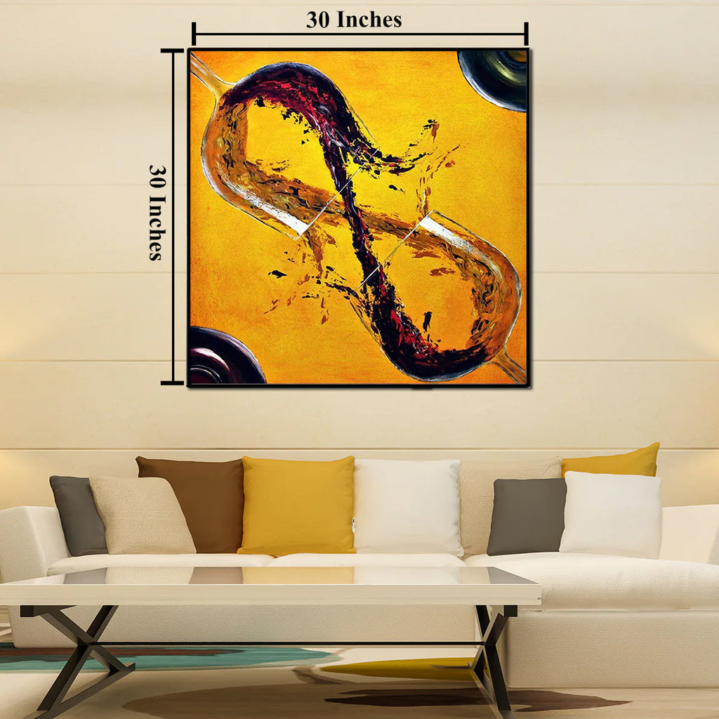 Infinity Wine Glass Framed Canvas Modern Art Paintings