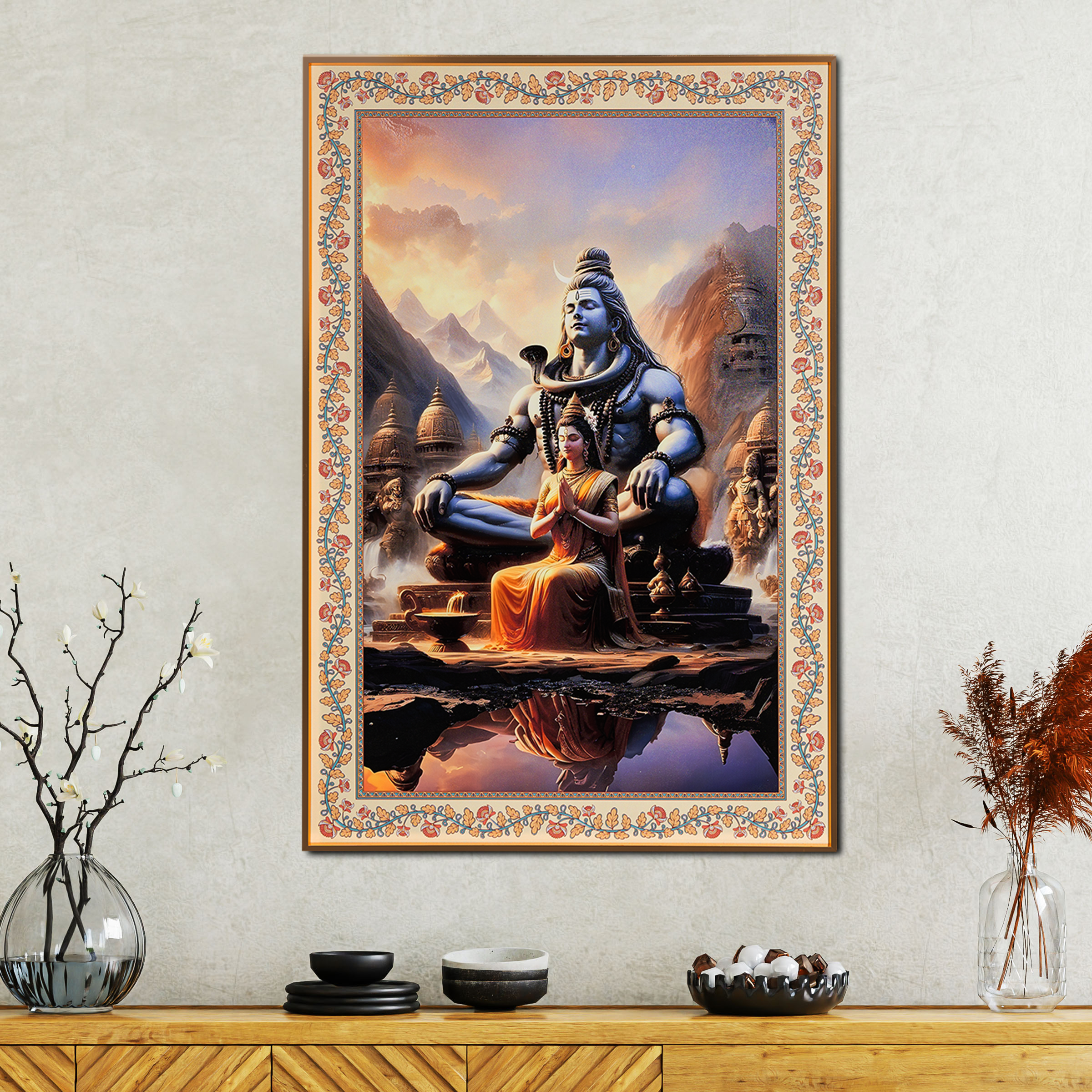 Satyam Shivam Sundaram The Shiva Parvati Painting for Home