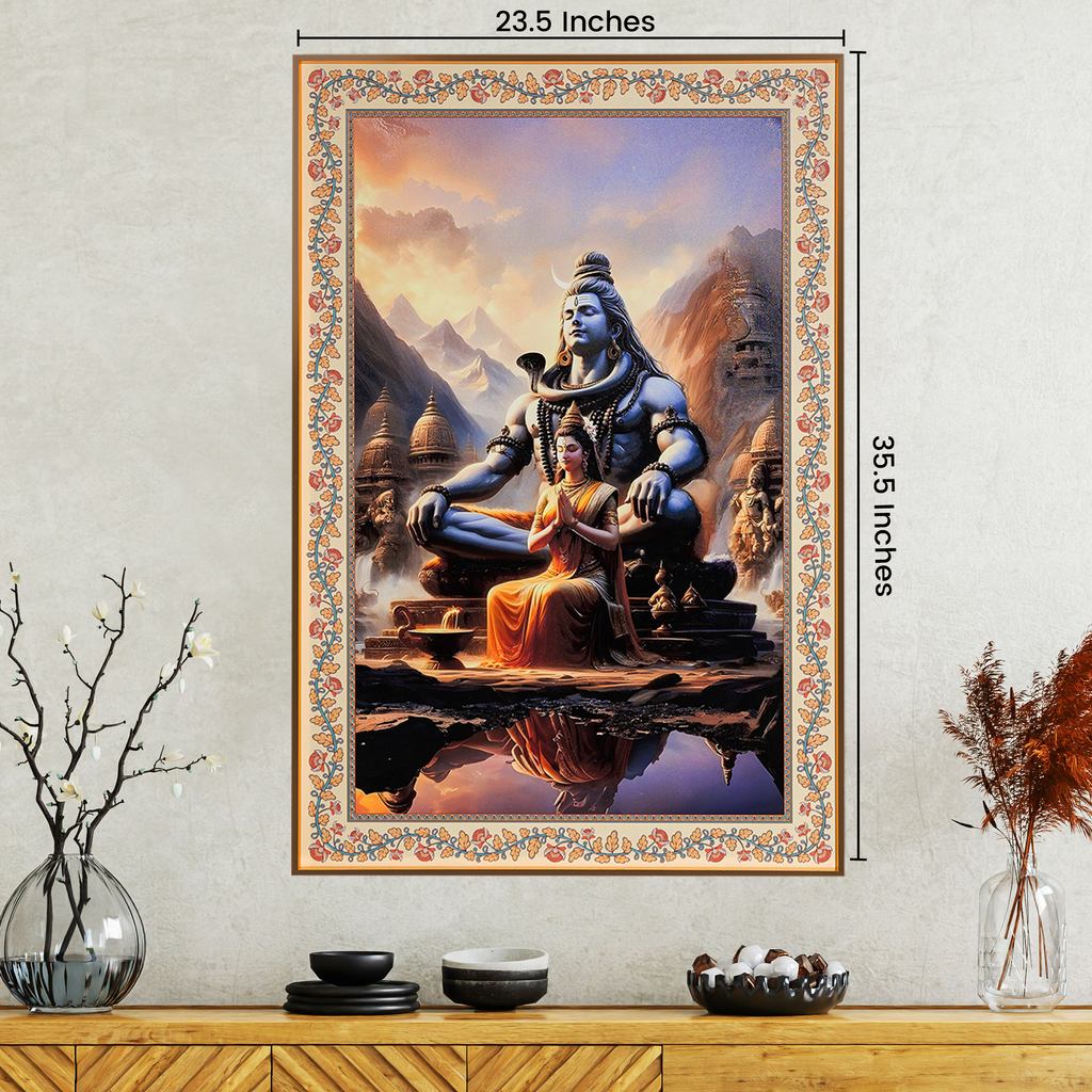 Satyam Shivam Sundaram The Shiva Parvati Painting for Home