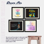 Start Your Morning Positive Quotes Four Pieces Wall Hanging Frame
