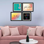 The Best is Motivational Quotes Wall Hanging Frame Set of Four
