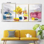 A Great Voyage Framed Canvas Modern Art Paintings - Set of 3