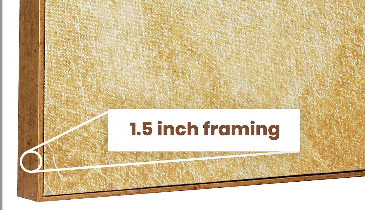 Deers in dreamy paradise Framed Canvas Print
