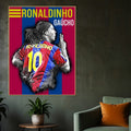 Barcelona Ronaldinho Ga√∫cho Cotton Canvas Wall Painting