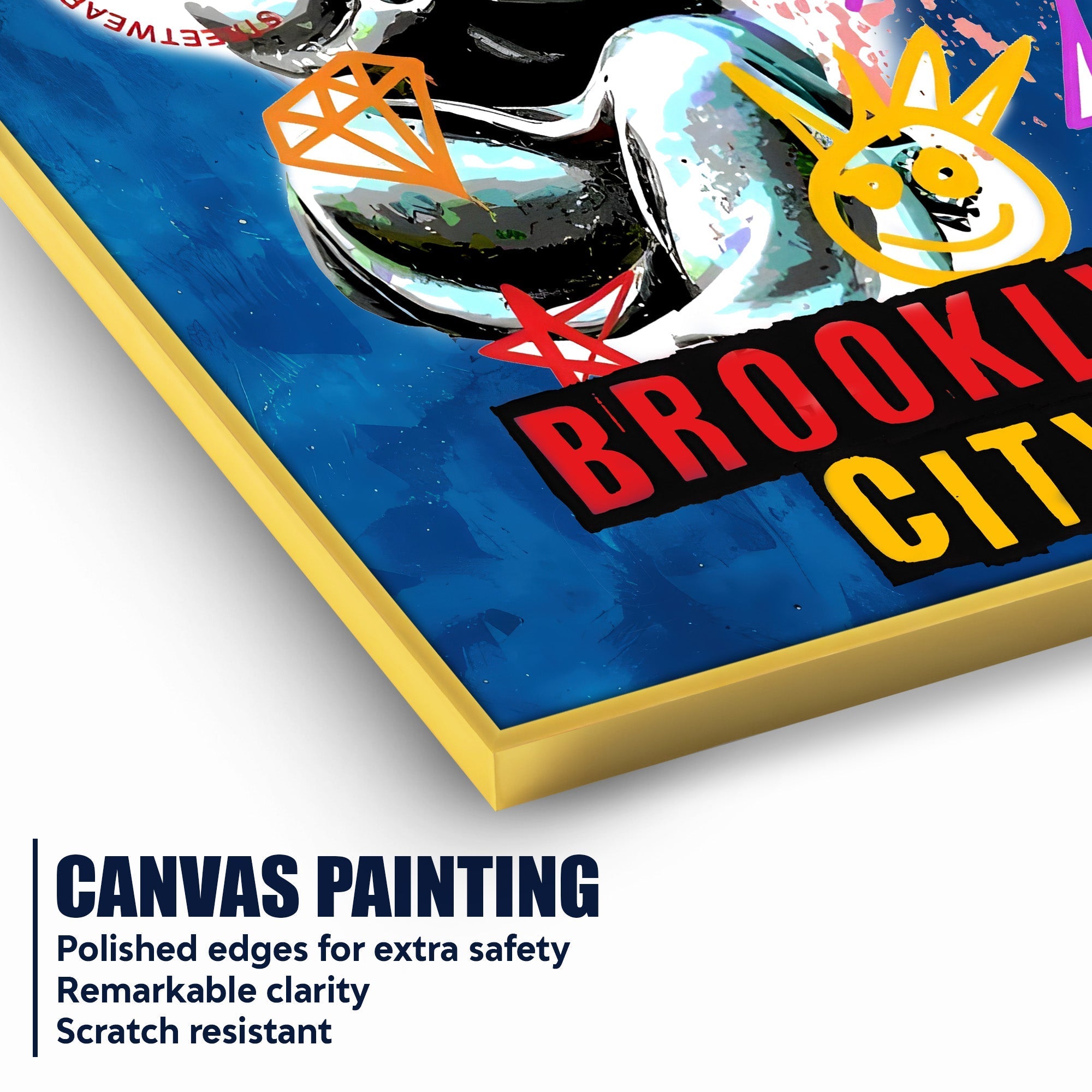 Brooklyn Guardian Angel Pop Art Cotton Canvas Wall Painting