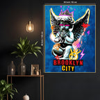 Brooklyn Guardian Angel Pop Art Cotton Canvas Wall Painting