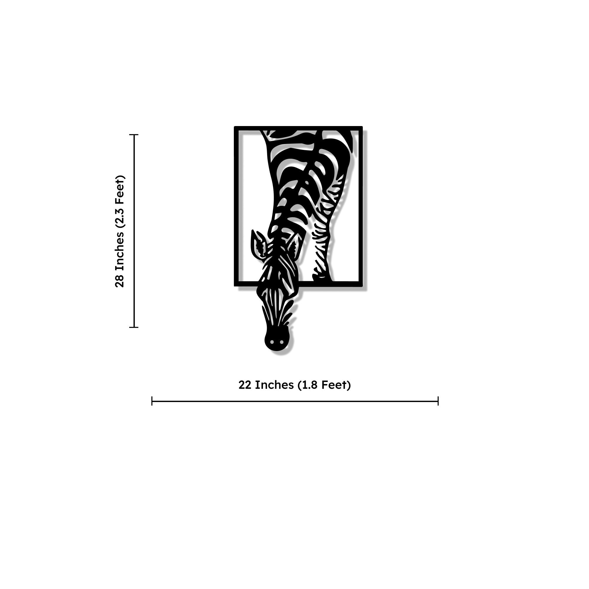 Abstract Design Zebra Metal Art Animal Wall Decor