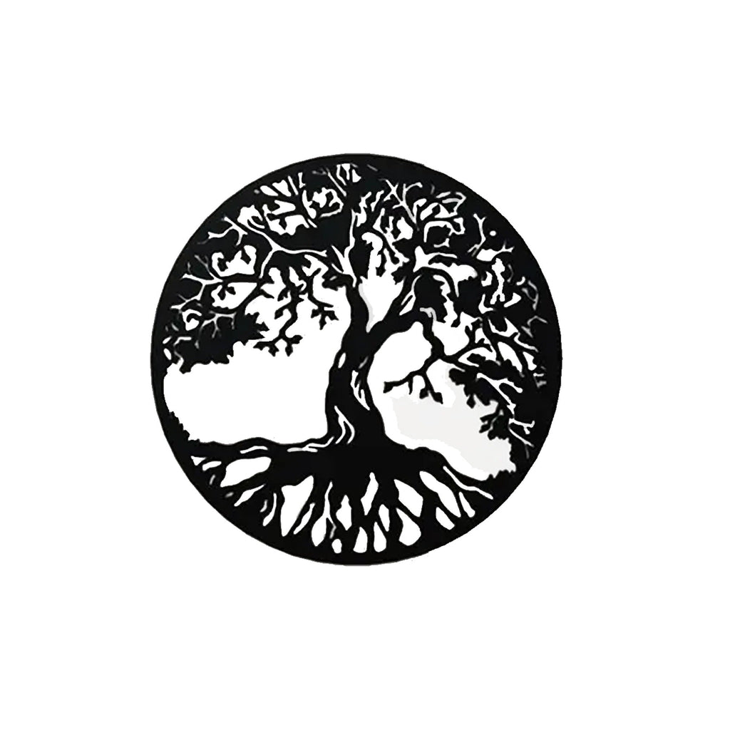 Beautiful Tree Roots Design Circle Metal Artwork Wall Decor
