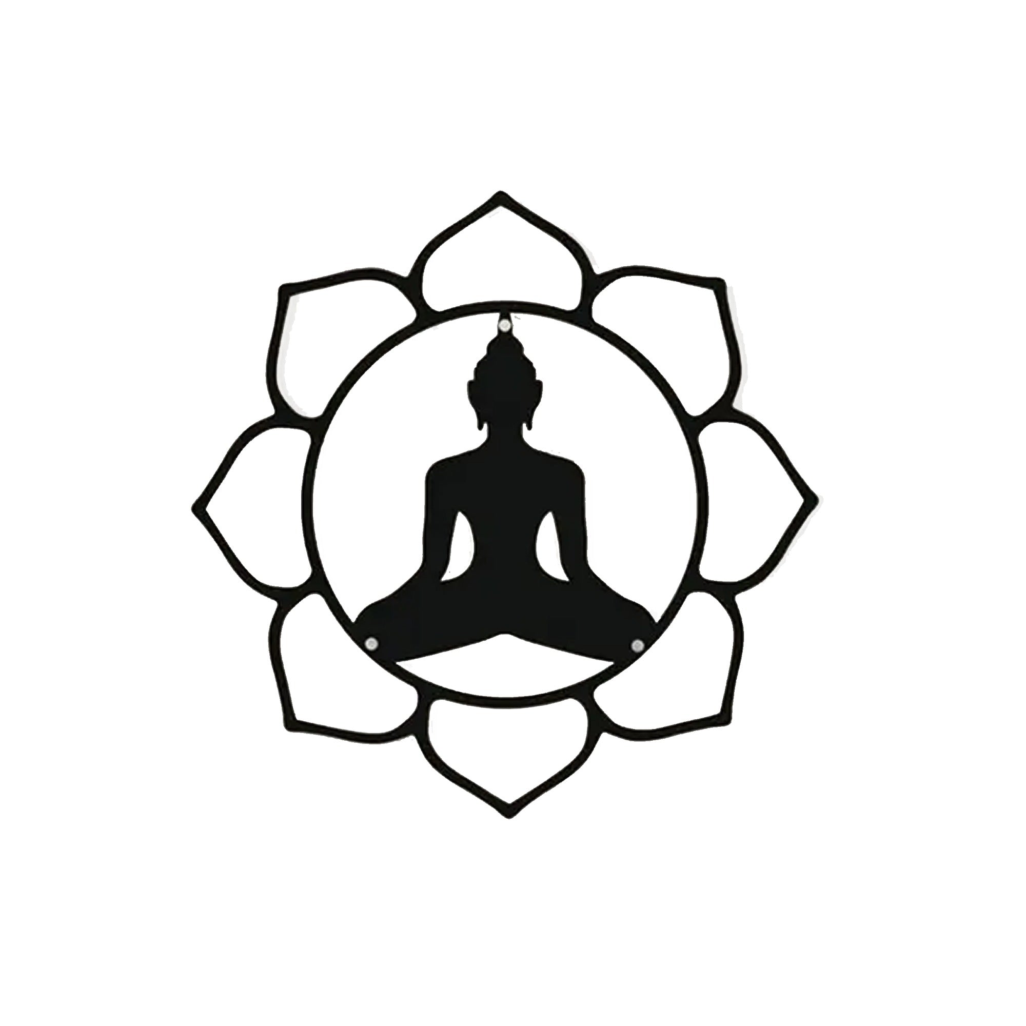 Buddha Calm & Peaceful Statue Metal Art Wall Decor