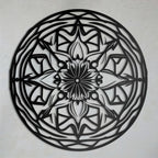 Circular Stripes Mandala Pattern Metal Art Wall Decor