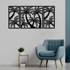 Coconut Tree Design Silhouette Metal Art Wall Decor