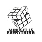 Cube Design With Mindset Text Metal Art Wall Decor