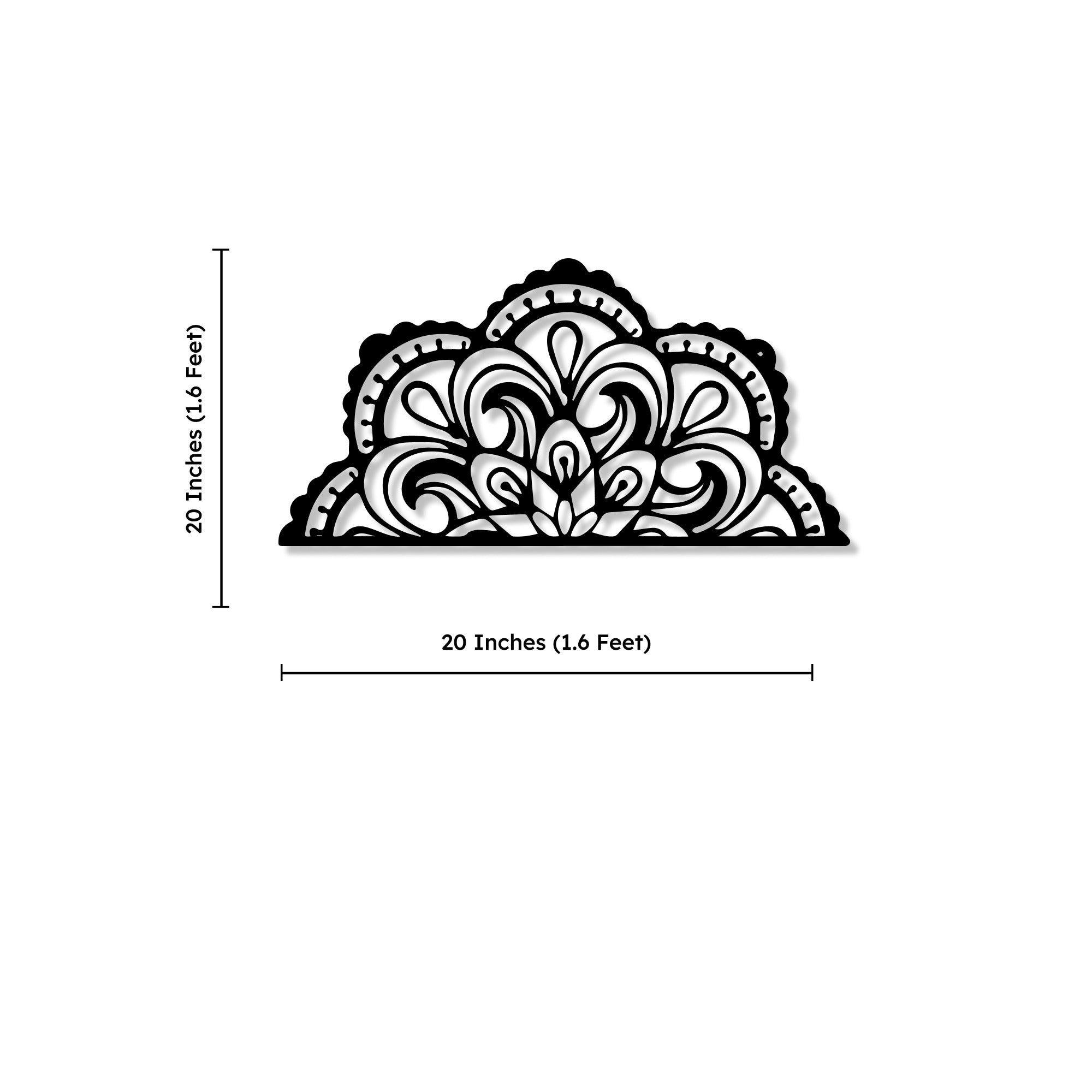 Devided Mandal Pattern Design Metal Art Wall Decor