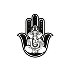 Divine Hamsa Ganesha Metal Art Devotion Wall Decor