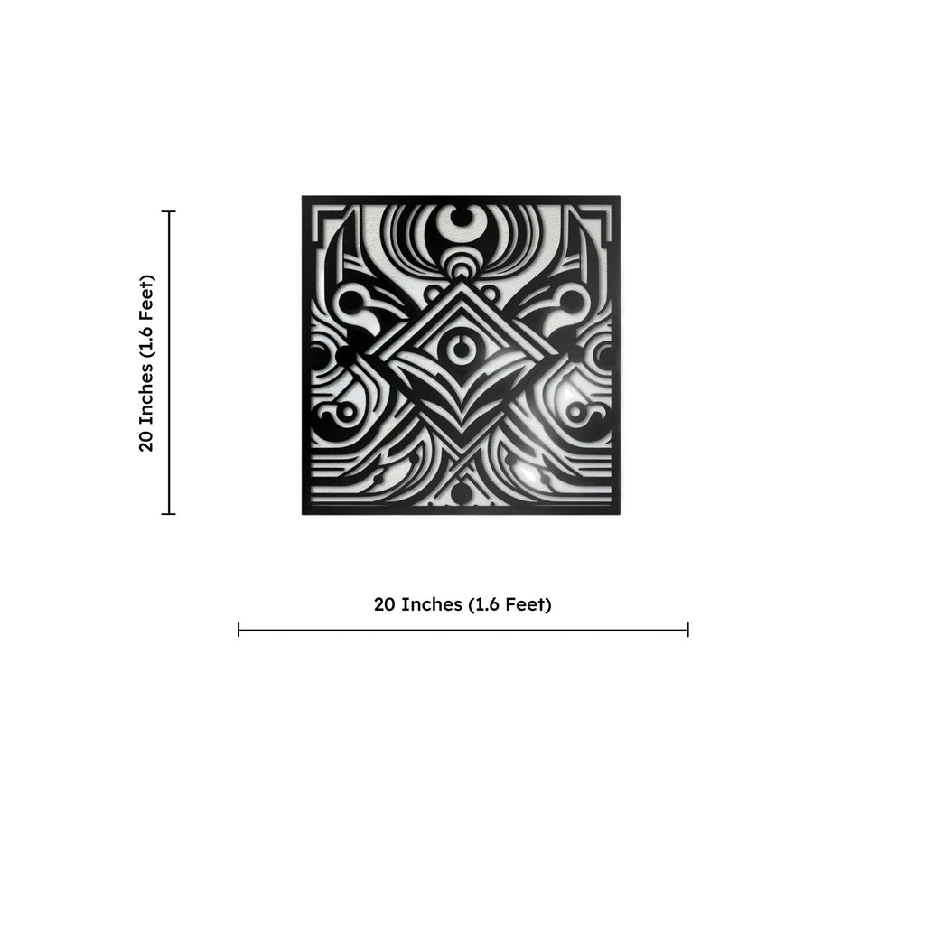 Elegant Abstract Design Square Metal Art Wall Decor