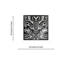 Elegant Abstract Design Square Metal Art Wall Decor