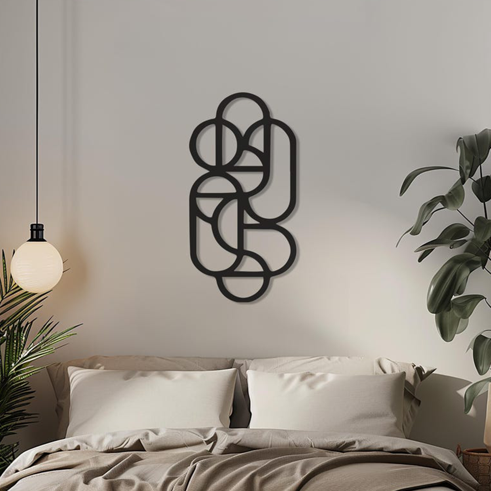Geometric Nexus Design Wall Metal Art Decor