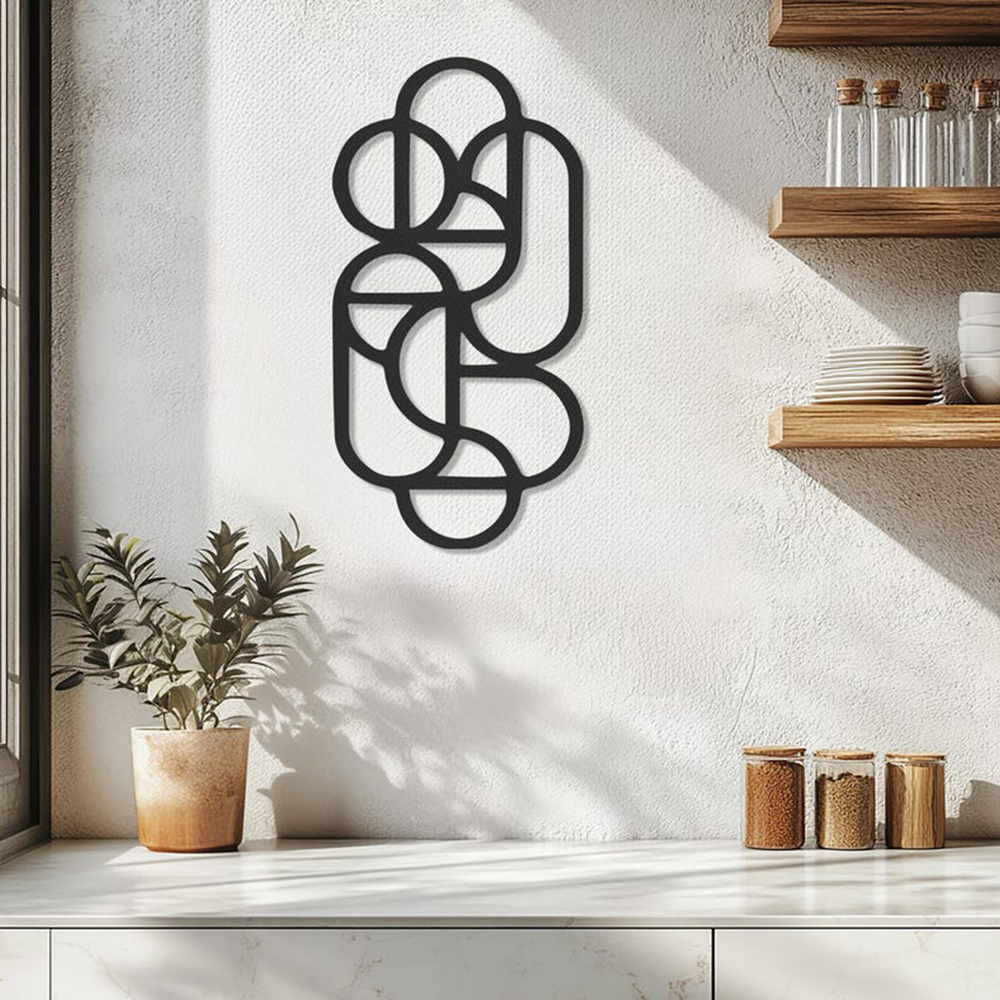 Geometric Nexus Design Wall Metal Art Decor