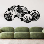 Monstera Leaves Modern Metal Wall Art Decor