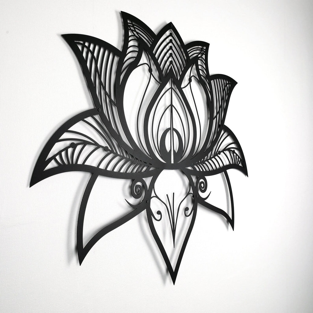 Namaste Bohemian Floral Metal Art Wall Decor