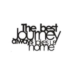 The Best Journey Text Design Metal Art Wall Decor